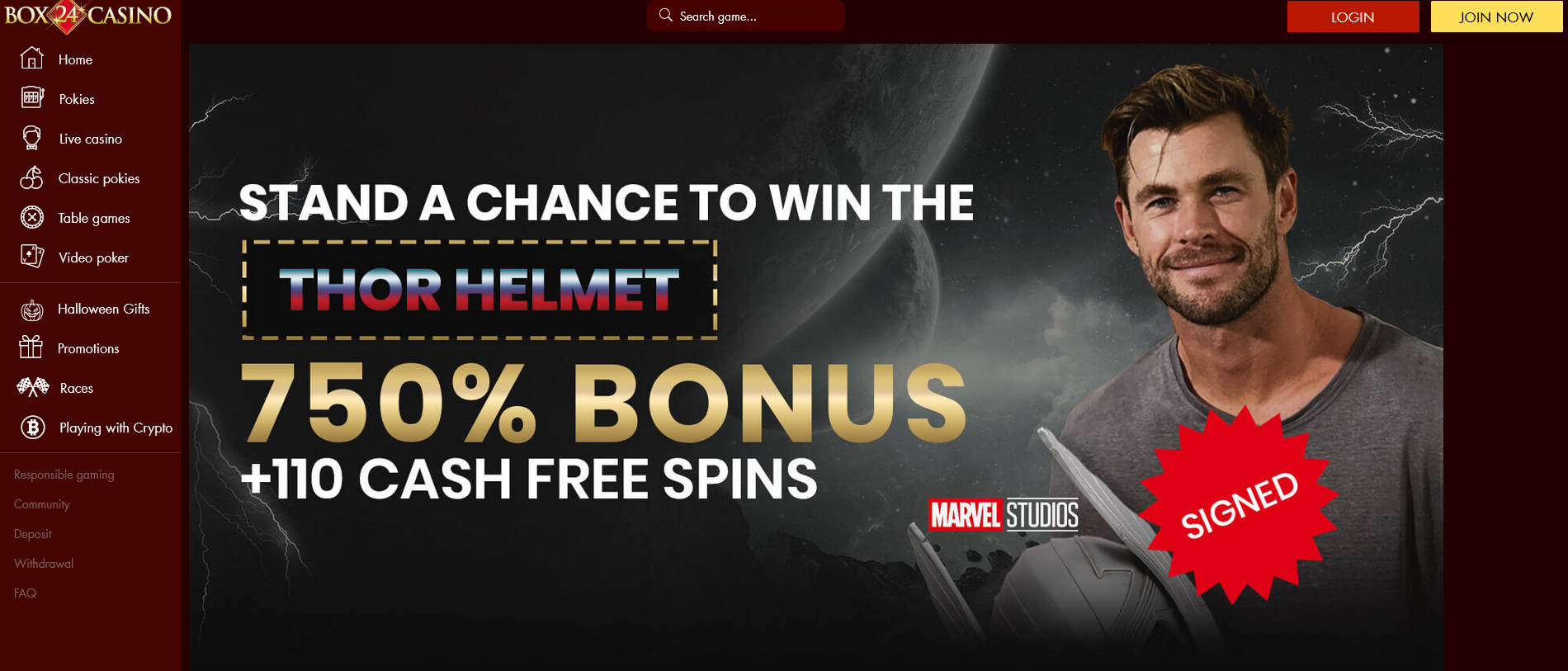 Box
                                        24 Welcome Bonus