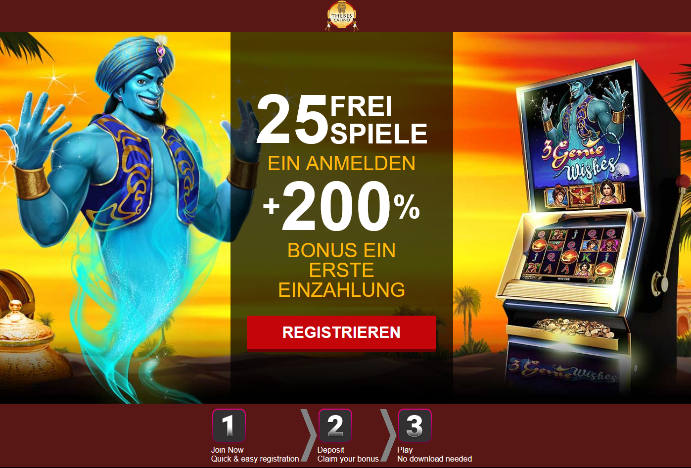 25 FREI SPIELE EIN
                                                ANMELDEN + 200 % BONUS
                                                EIN ERSTE EINZAHLUNG